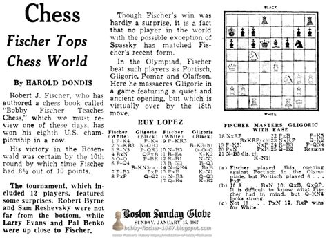 bobby fischer 1967 chess fischer tops chess world