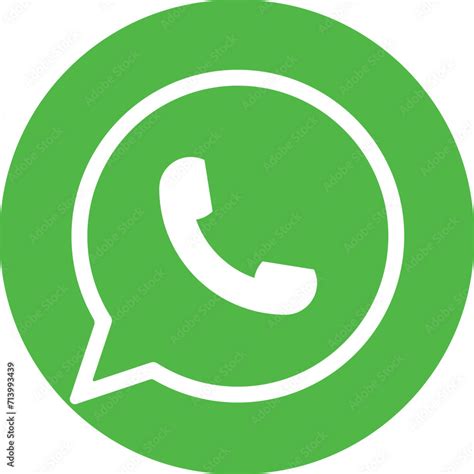 WhatsApp Logo Messenger Icon Realistic Social Media Logotype Whats