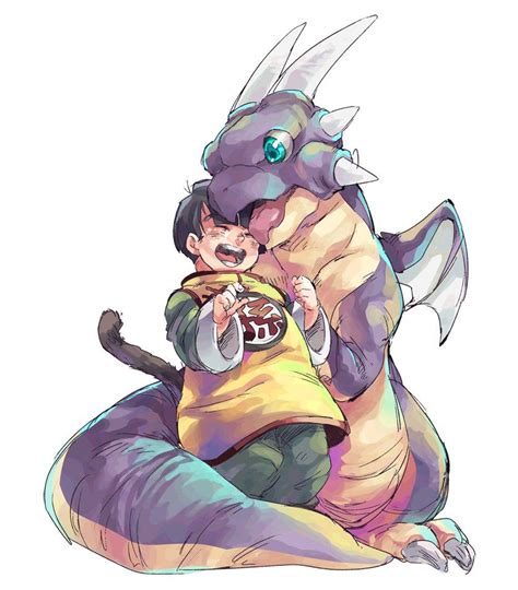 The adventures of a powerful warrior named goku and his allies who defend earth from threats. Haiya Dragon and Gohan (by Umintsu.deviantart.com on @deviantART) | Dragon Ball Z #anime ...