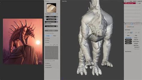 Blender tutorial Sculpting Monster - YouTube