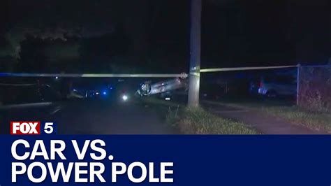 car snaps power pole knocks out electricity fox 5 news youtube