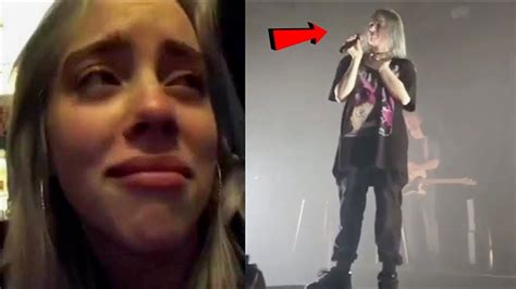 Billie Eilish Getting Emotional And Crying Live At Concert Youtube