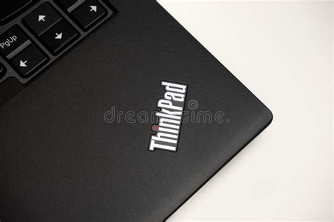 Thinkpad Logo On Palm Rest Of Lenovo Thinkpad X260 Laptop Editorial