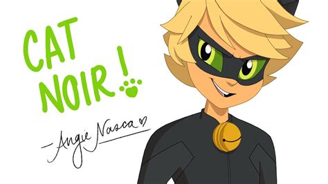 Step 1 step 2 step 3 step 4 step 5 step 6 step 7 step 8 step 9 step 10 step 11 step 12. MIRACULOUS |🐞 SPEED DRAWING - CAT NOIR 🐞| with Angie Nasca ...