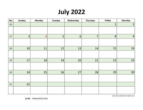 July 2022 Calendar Printable With Coloring On Weekend Horizontal All