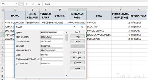 Cara Membuat Form Database Di Excel Imagesee