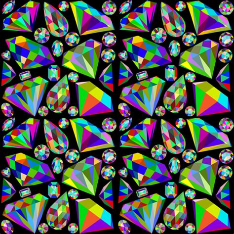 Colorful Diamonds Seamless Pattern Vector Graphics Free Download