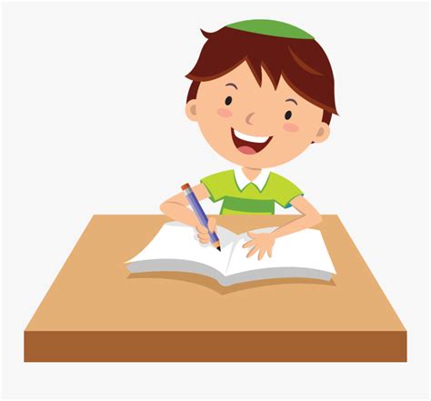 Play Verbs And He Kids Writing Cartoon Free Transparent Clipart