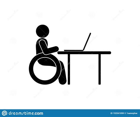 Employment Of People With Disabilities Icon Illustration Of A Person