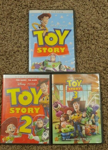 Disney Pixar Toy Story 1 2 And 3 Dvd Lot Ebay
