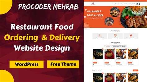 Restaurant Food Ordering And Delivery Website Design With Wordpress Astra