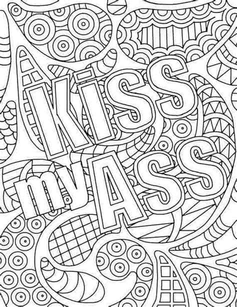 Swear Word Coloring Pages Free Printable