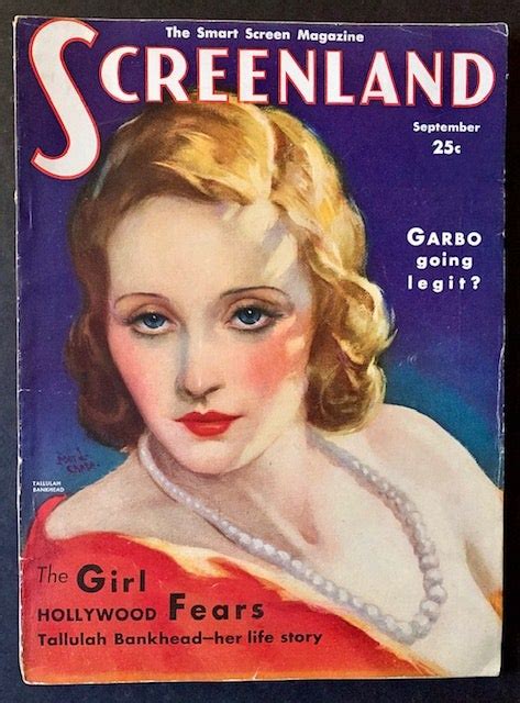 Screenland September 1931 The Tallulah Bankhead Cover