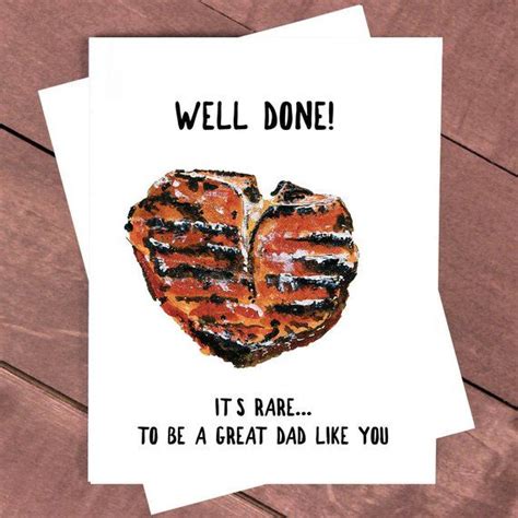 Well Done Dad Funny Fathers Day Card Printable Digital Download Funny