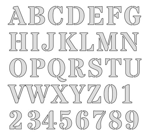 Printable Stencils Free Alphabet Font And Letter Templates Patterns