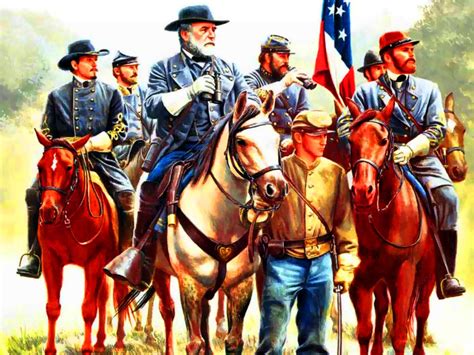 Robert E Lee And His General Staff Civil War Artwork Civil War Photos