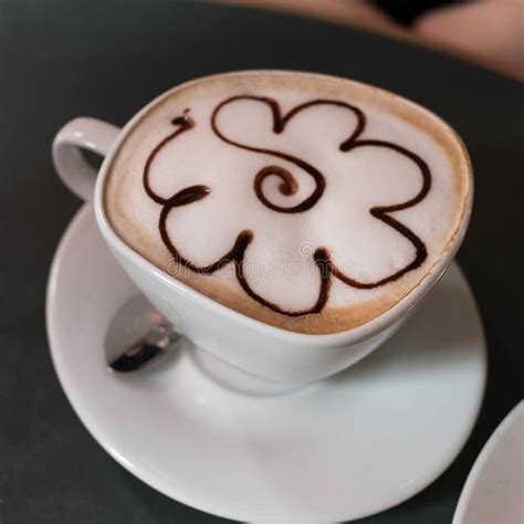 A Cup Of Cappuccino With Decoration Stock Photo Image Of Creative