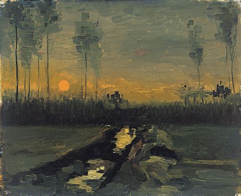 Evening Landscape Painting By Vincent Van Gogh Fine Art America