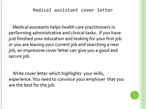 how to write a cover letter for medical assistant by alice smith issuu