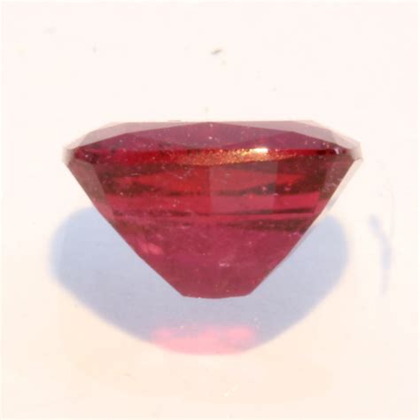 Rubellite Purplish Red Tourmaline Faceted Cushion Brazilian Gemstone 1