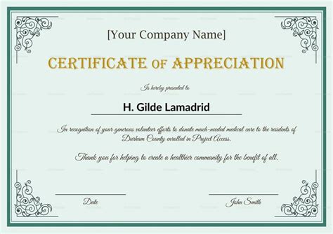 Get Our Free Employee Appreciation Certificate Template Certificate Of Recognition Template