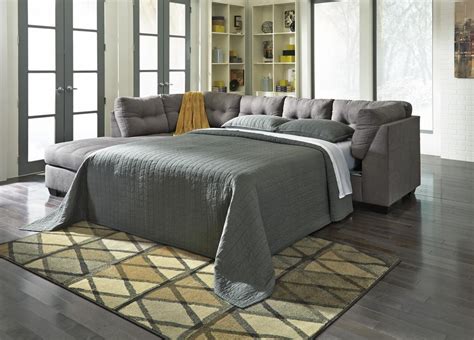Only a small percentage of our orders ship this way. Maier Grey Fabric Sectional Sleeper Sofa - Steal-A-Sofa ...