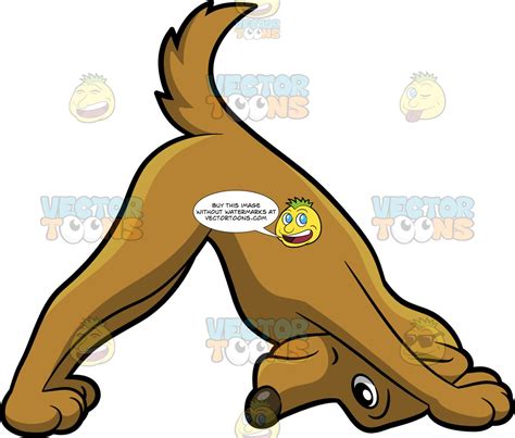 A Dog Doing Downward Dog Yoga Pose Clipart Cartoons By