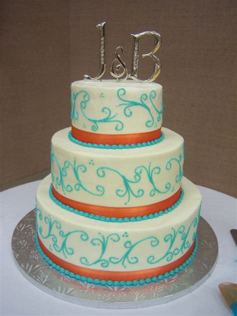 Turquoise black wedding invitations start as low as $1.95, so even if you're on a budget you can still get a unique and creative turquoise black wedding choose what kind of turquoise black wedding invitations you want based on type, orientation, size and shape. Creative Cakes By Angela: Turquoise and Orange Wedding Cake