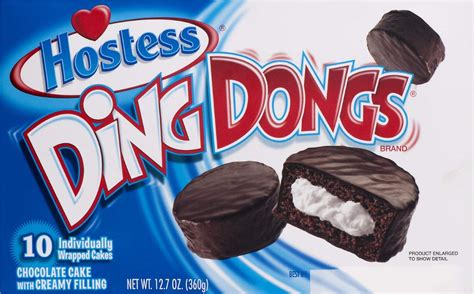 Hostess Ding Dongs Cakes 10 Count 127 Oz Box Pack Of 4