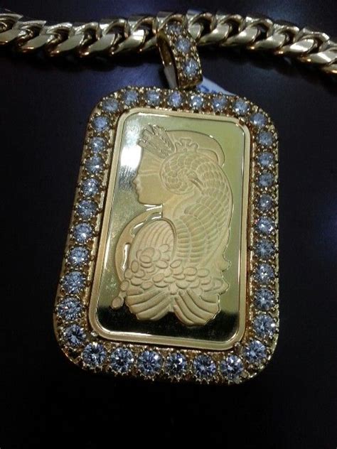 The link size is 5.2 mm. 1 ounce of gold bar with vvs diamonds charm | Diamond charm, Vvs diamond, Jewelry