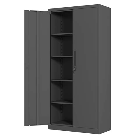 Buy Jinkur Metal Storage Cabinet With Locking Doors And 4 Adjustable