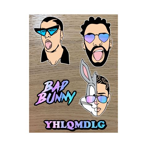Bad Bunny Sticker Pack Yhlqmdlg Matte Stickers Etsy