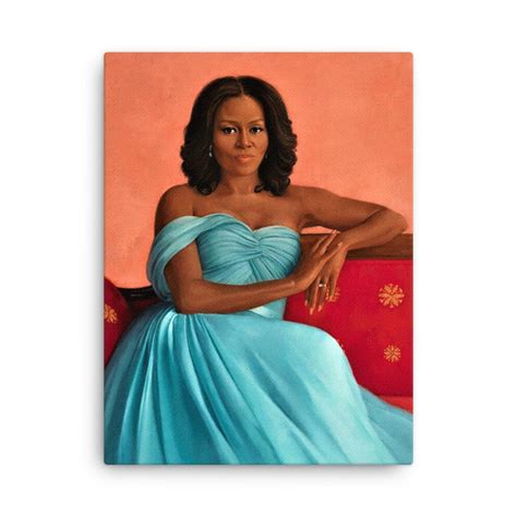 Michelle Obama Official Portrait Canvas Print Canvas Wall Art Etsy