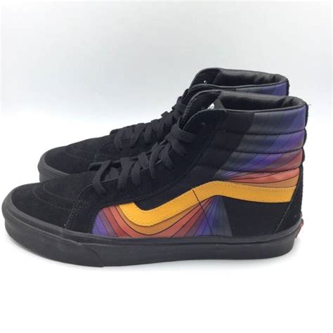 Vans Sk8 Hi Reissue Refract High Top Skate Shoes Mens Size 10 5 Black