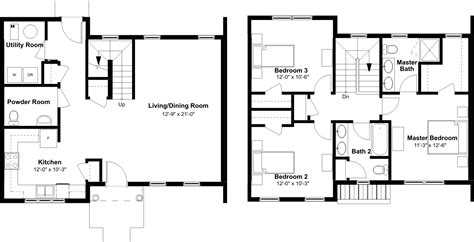 1 Story 3 Bedroom 2 Bath Floor Plans Floorplansclick