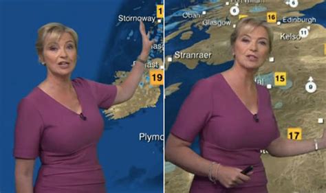 Carol Kirkwood Puts On A Busty Display As She Delivers Weather In