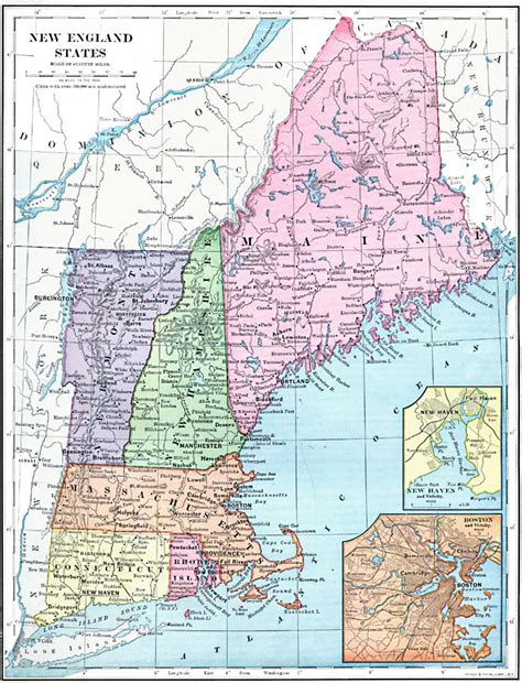 Printable New England Map Printable Templates