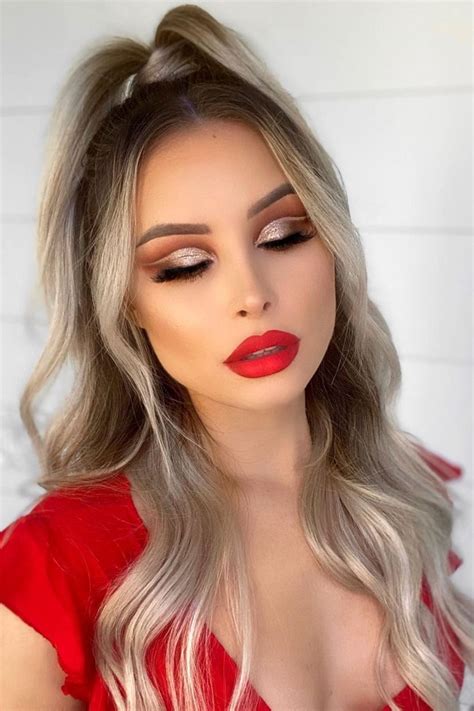 Red Makeup Looks Red Lips Makeup Look New Years Makeup Glam Makeup
