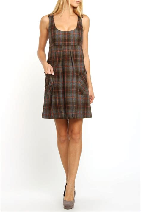 Coupe Plaid Jumper Dress In Green Beyond The Rack Plaid Jumper