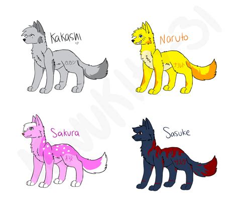 Naruto Wolf Adopts Squad 7 By Kingkinu On Deviantart