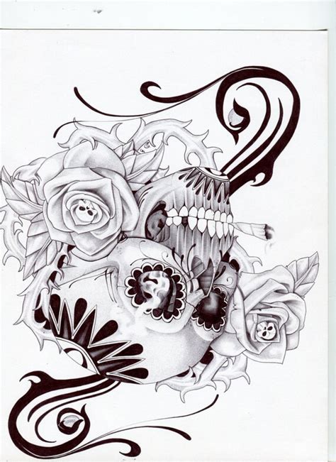 Prison Inmate Drawing Skull Wjoint Roses Great Flash By Darkmood