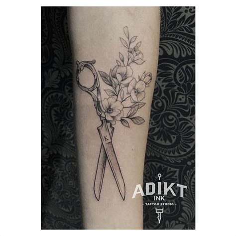 Fineline Scissors ️ Tattoo Sewing Tattoos Hairdresser Tattoos