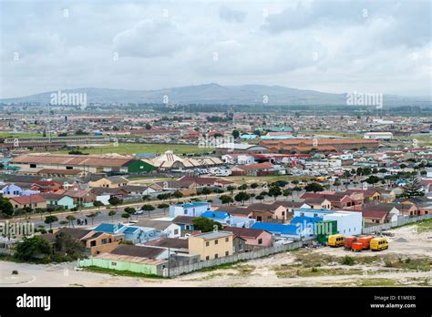 Panoramic View Over Khayelitsha Township Cape Town South Africa Stock