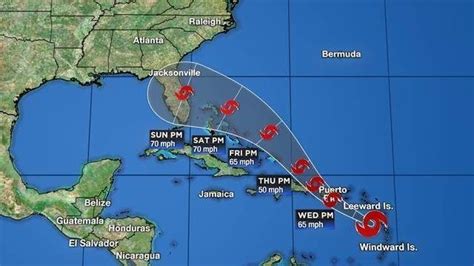 Live Updates Track Shows Tropical Storm Dorian Making