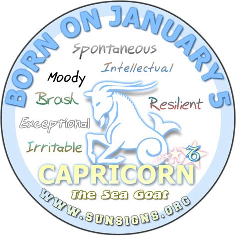 January 5 Zodiac Birthday Horoscope Personality | SunSigns.Org