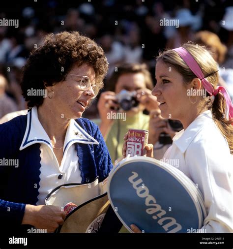Tennis 1975 Wimbledon Championships Dameneinzel Semi Final Billie Jean King V Chris