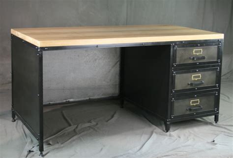 Modern Industrial Desk With Drawers Combine 9 Industrial Furniture