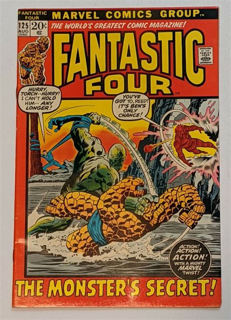 Cuatro Fantásticos 125 1972 De Agosto Marvel Muy Bien 75 John