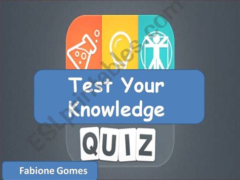 Esl English Powerpoints Test Your Knowledge Quiz