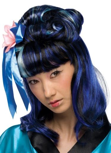 Sexy Blue Asian Geisha China Girl Halloween Costume Wig Ebay